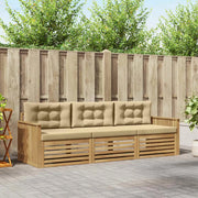Set di divani da esterno 3 pcs Bianco e Beige 3389963