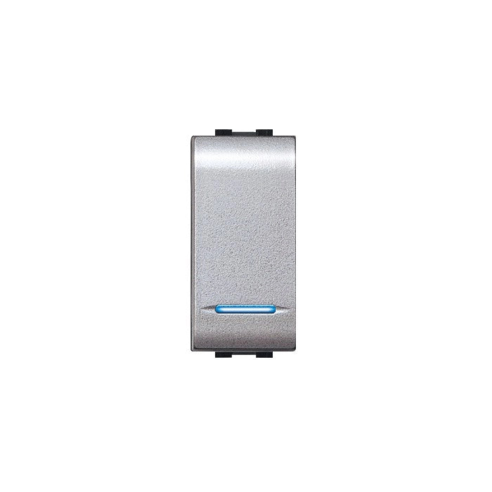 INTERRUTTORE UNIPOLARE ILLUMINABILE 'MYLIFE' 16Ax 250V - Grigio - EC ELETTROCANALI