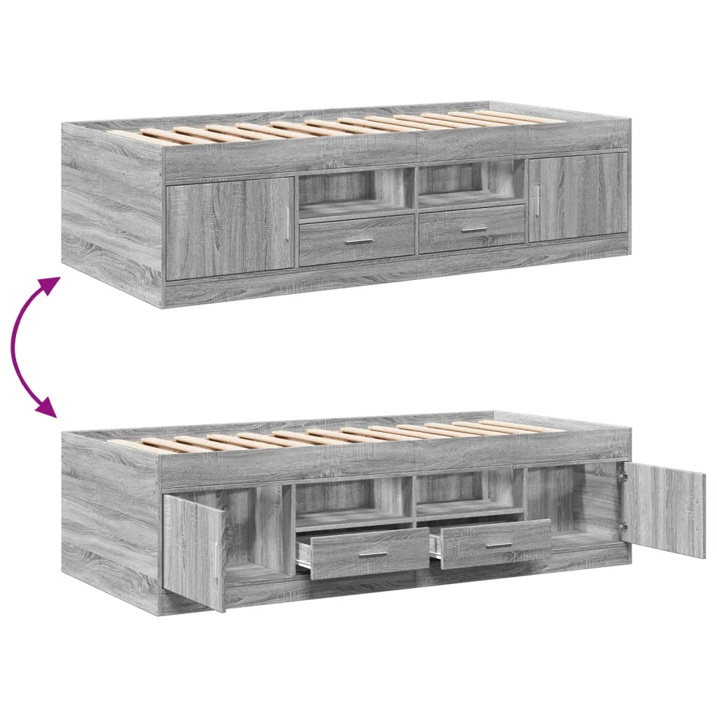 Divano Letto con Cassetti senza Materasso 90x190 cm