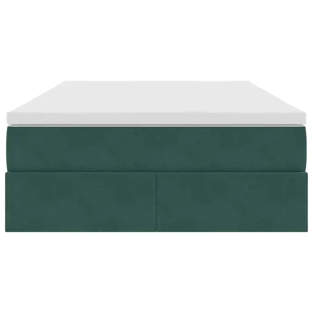 Letto con contenitore e materasso Verde Scuro 120 x 200 cm 3370296