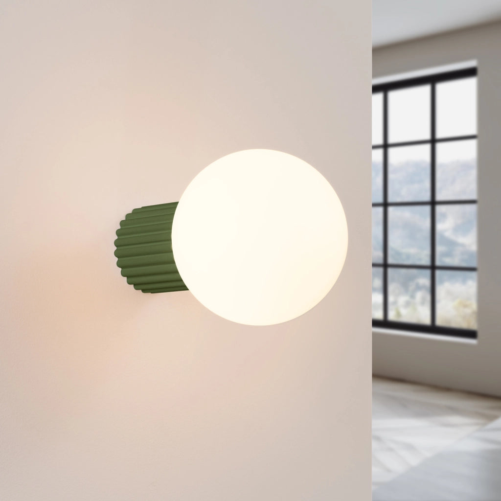 Applique SFERA Pure Lume verde oliva sfera vetro G9 IP44