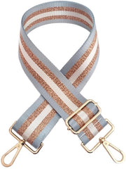 Cintura regolabile 72-130 cm - Riempimento nylon - 5 cm di larghezza - Cinturone per donne - Cinturone per borse - Blu chiaro - Cinturone con cintura regolabile