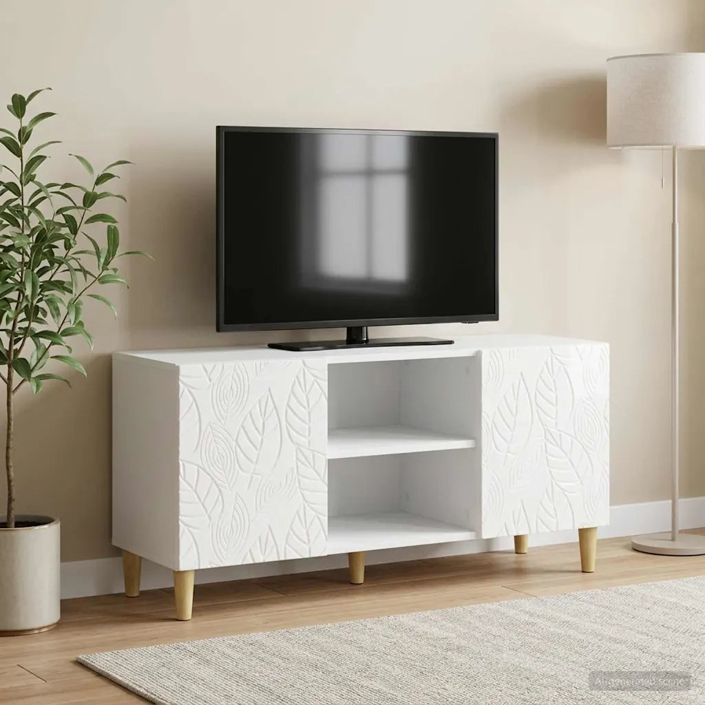 Mobile TV 102 x 34,5 x 50 cm Bianco Lucido Legno ingegnerizzato 895159