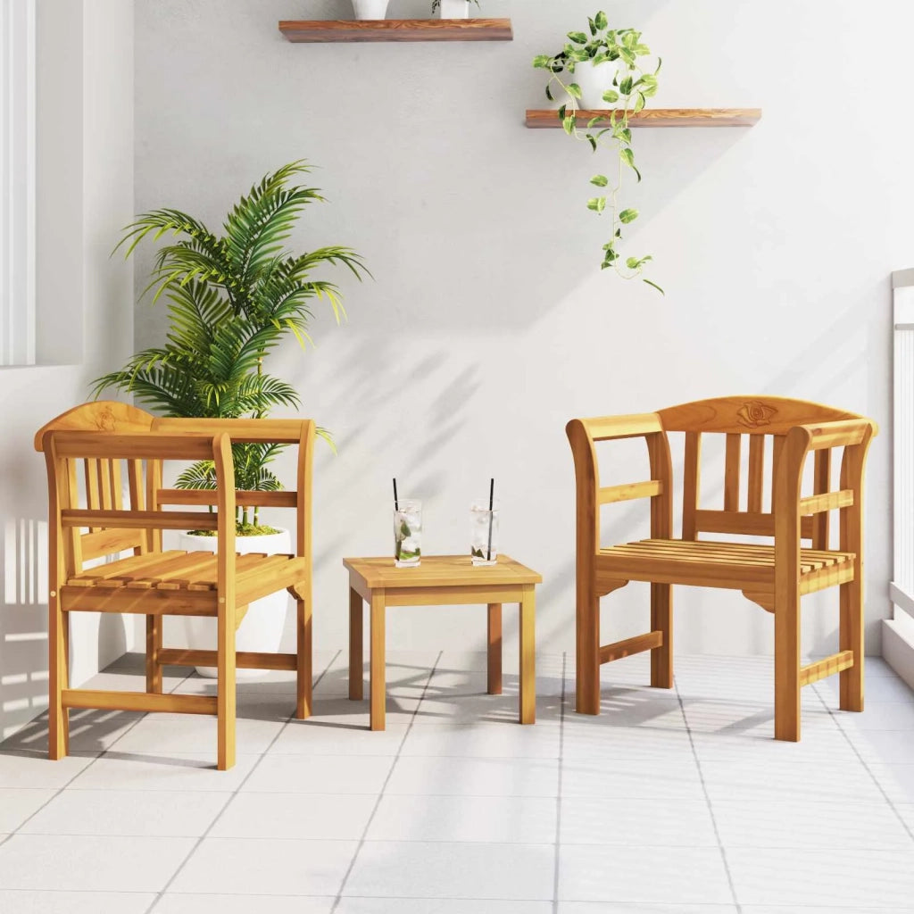 Set da giardino con divano a rosa 3 pcs