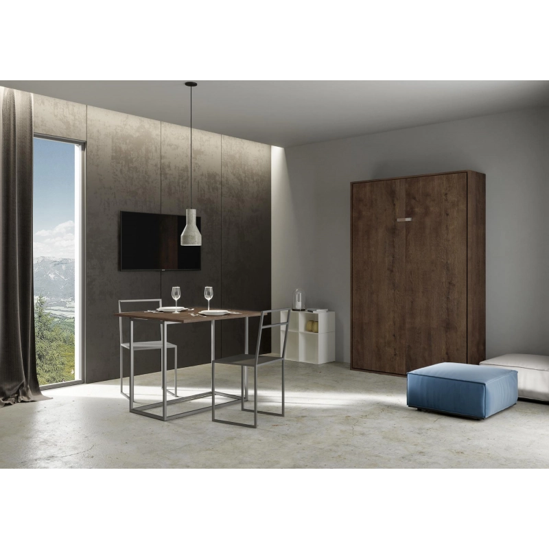 Letto a scomparsa 120 verticale Kentaro - Noce