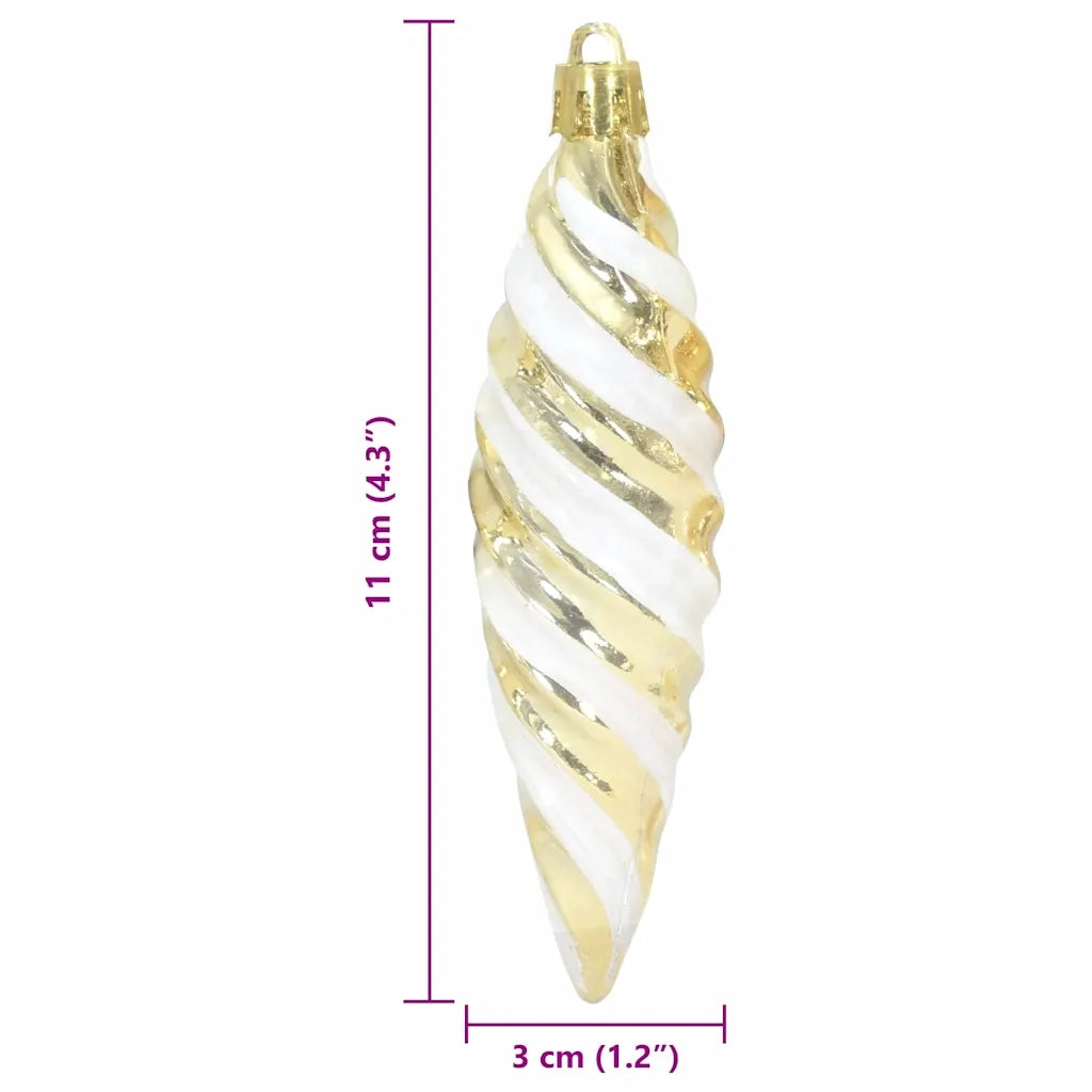 Palla a spirale di Natale 40 pz Oro Plastica CFW3041734