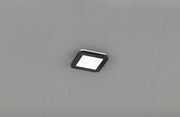 CAMILLUS PLAFONIERA LED QUADRATA METALLO NERO OPACO CON FUNZIONE DIMMERABILITA' CON NORMALE INTERRUTTORE A PARETE IP44 L. 17CMX17CM LED  9W · 1x 1000lm, 3000K