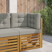 Cuscino per divano da esterno 3 pcs Grigio Poliestere 900762