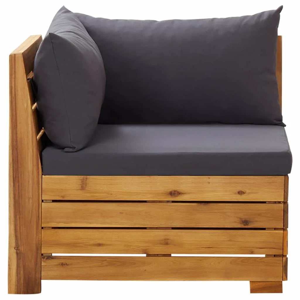 Salotto da Giardino-Set Divani da Giardino2 pz con Cuscini in Massello di Acacia 887703