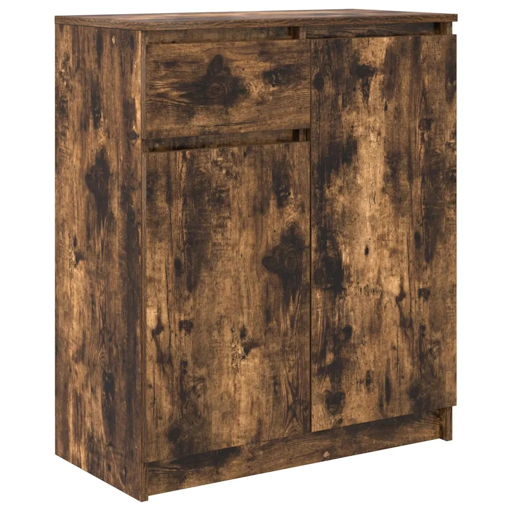 Credenza | Madia | Buffet da pranzo | Armadio da pranzo con Cassetto Rovere Fumo 71x35x84 cm in Truciolato