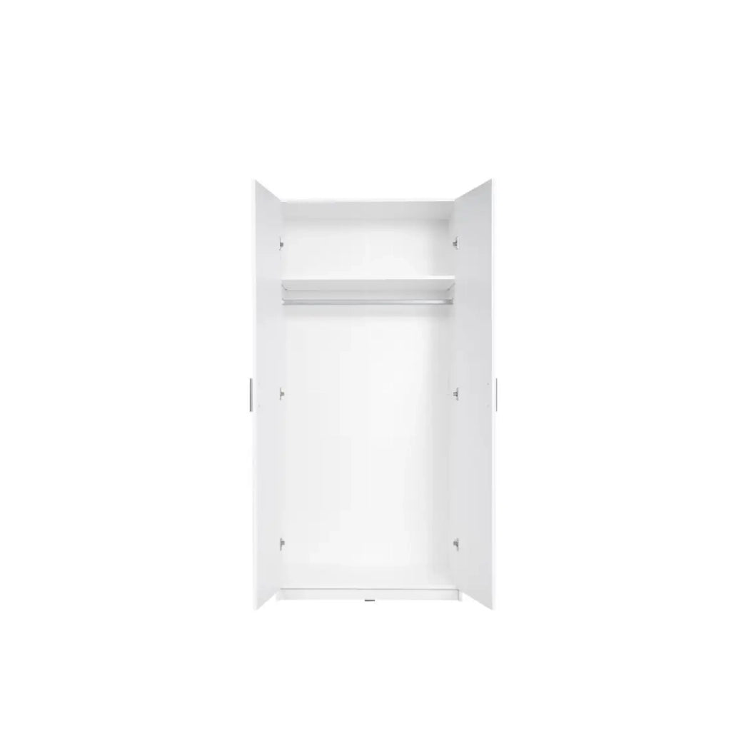 Armadio FLEX – 2 porte – Bianco lucido – 92×198×54 cm – Design moderno