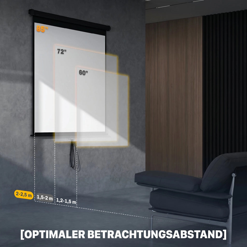 Schermo Proiezione 152x152 cm ¨C Xylo ¨C 85 pollici formato 1:1 HD 4K