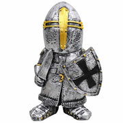 Decorazione di giardino 8 pezzi cavalieri di giardino figura di cavallo miniatura scultura di cavalieri medievale Templare guardiano protezione decorazione interna decorazione esterna giardino prato arte decorativa regalo