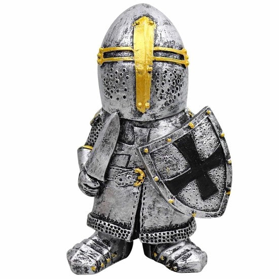 Decorazione di giardino 8 pezzi cavalieri di giardino figura di cavallo miniatura scultura di cavalieri medievale Templare guardiano protezione decorazione interna decorazione esterna giardino prato arte decorativa regalo
