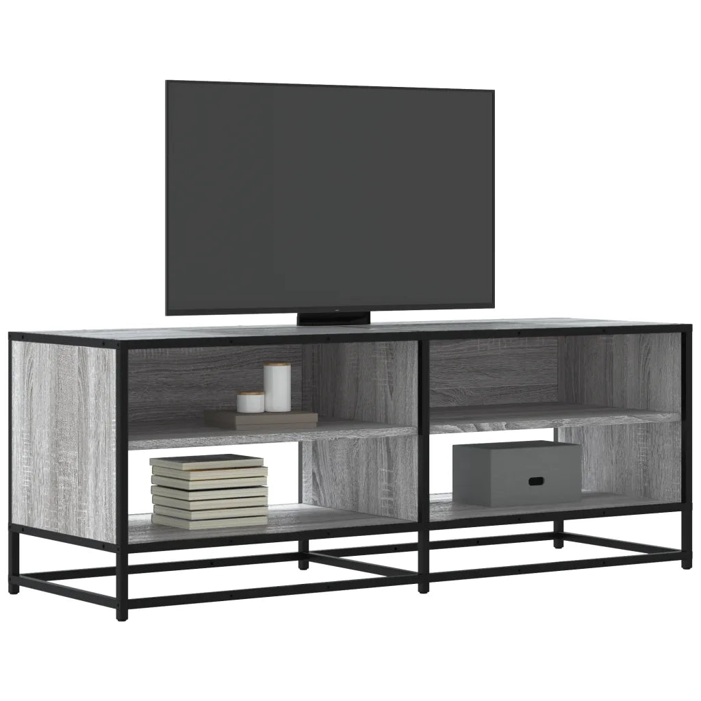 Mobile TV | Armadietto TV | Mobile Porta TV Grigio Sonoma 120,5x40x46cm Legno Multistrato Metallo