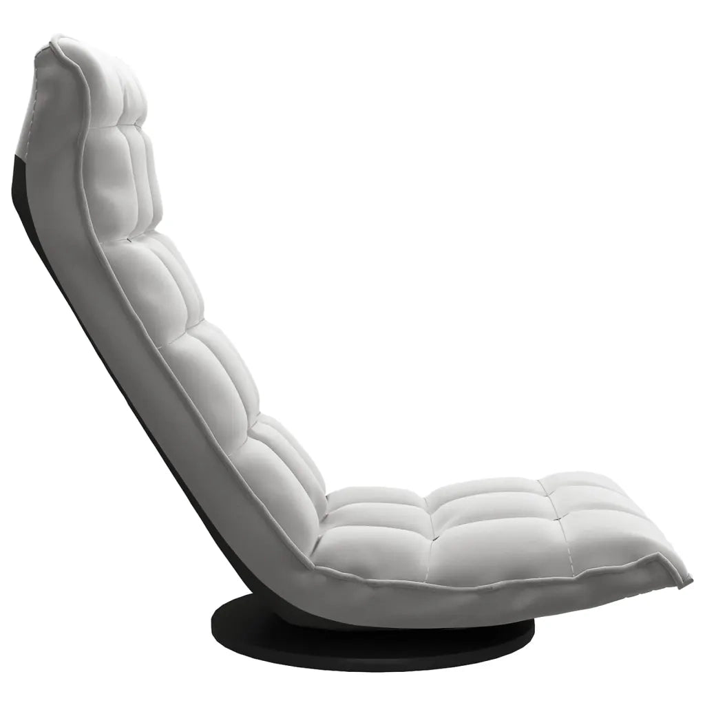 Sedia da Pavimento Girevole Grigio Chiaro in Velluto 336564