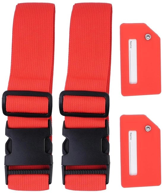 Etichetta di Bagaglio con Set di Etichette di Bagaglio - Etichetta di Volo - Nylon - Duraturo - Solido - Colori Vivaci - Pratico per l'Identificazione - Etichetta di Bagaglio