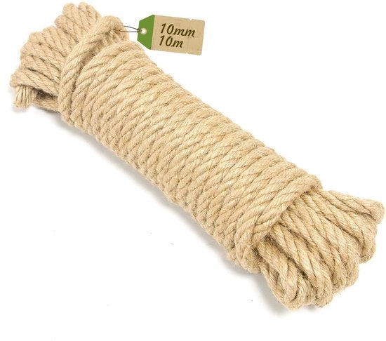 Tessuto di Jute in Poliestere 10 mm per Artigianato e Progetti di Giardino - Lunghezza 10 m