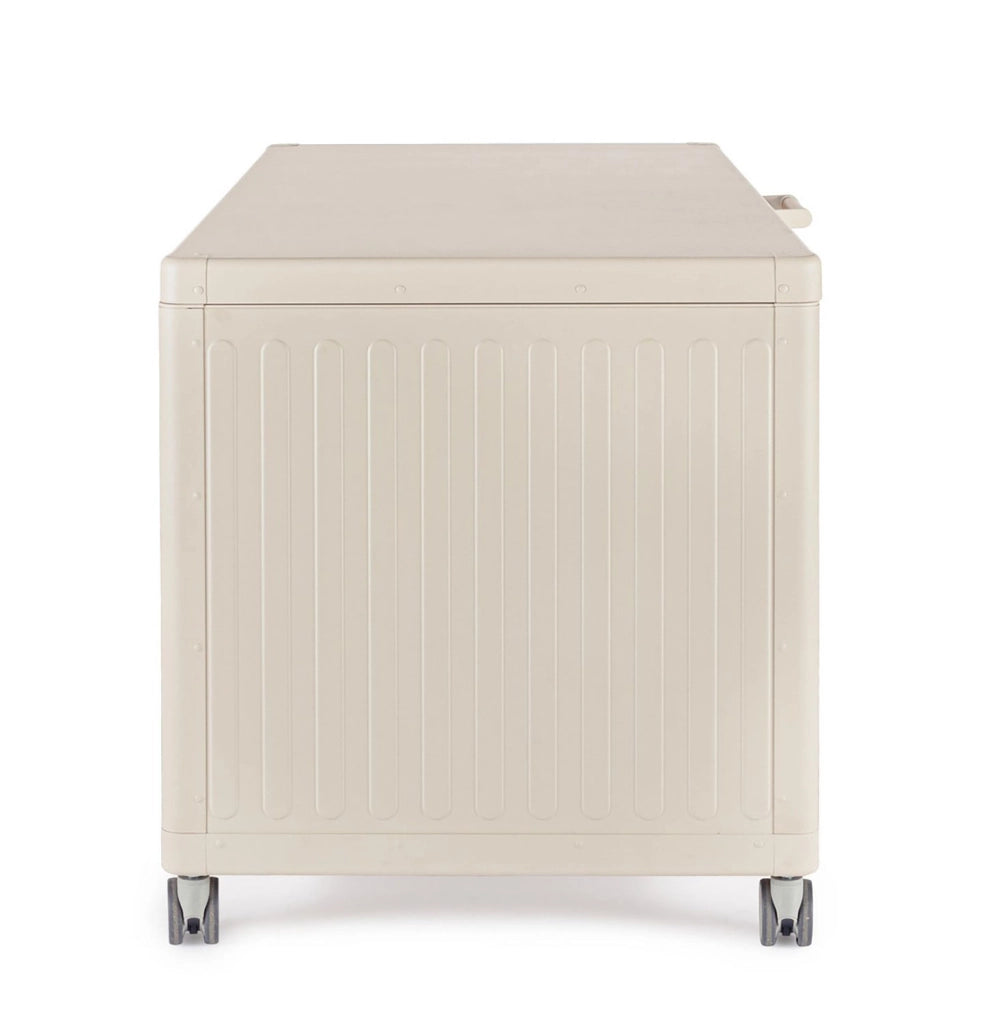 Baule Contenitore da Esterno 164,8x72x70h cm Apertura Facile e Ruote in Alluminio Ocean M Seta