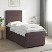 Letto box spring con materasso Marrone Scuro 90 x 190 cm 3453770