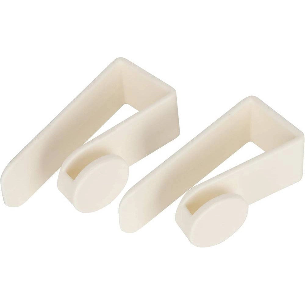 Trade Shop - Set 2pz Ganci Per Porta Armadio Portatili Per Appendere Oggetti Casa Bianco 87359 -