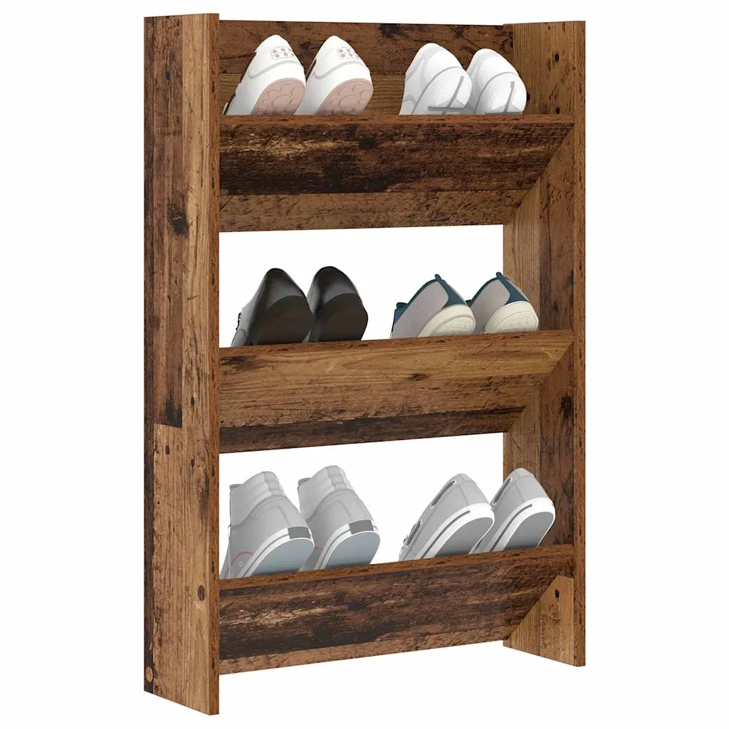Mobile per scarpe con lo scaffale-Scarpiera Legno vecchio 60 x 18 x 90 cm
