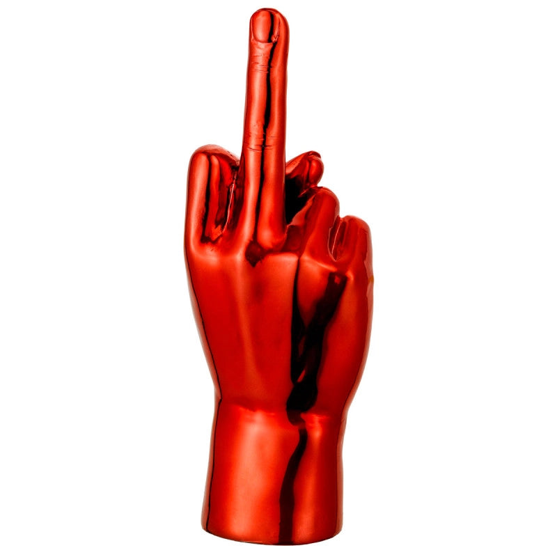 Mano fuck rossa decorazione resina