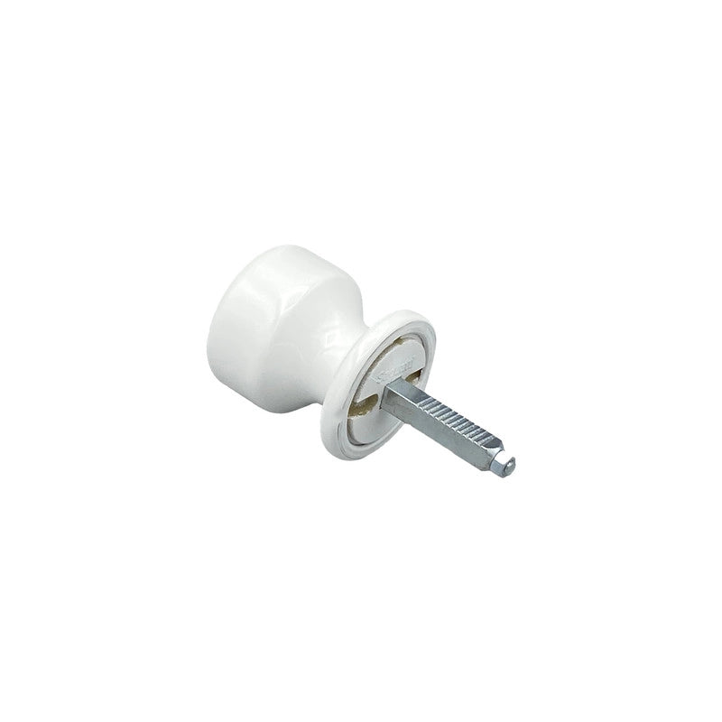 Maniglia su rosetta tonda SAGUATTI  851/50TQ in alluminio bianco lucido