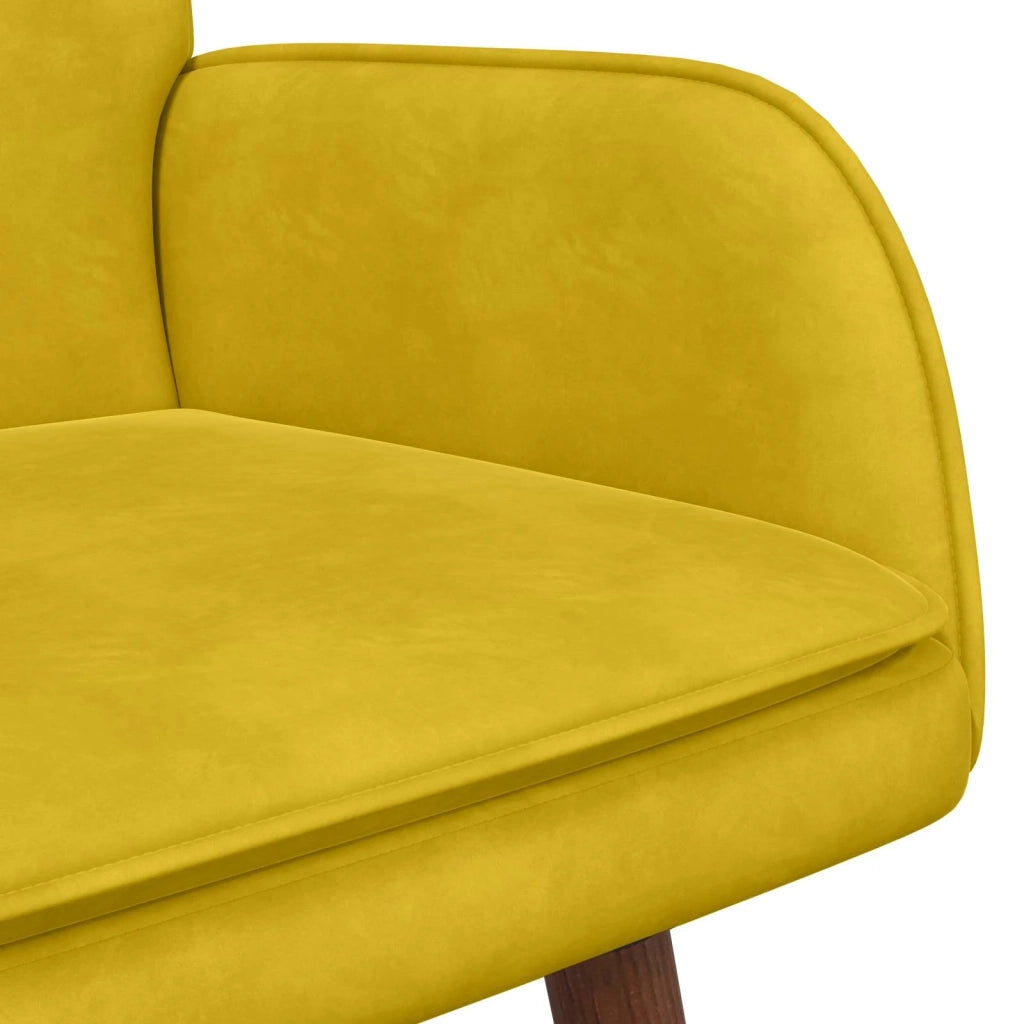 Sofa a Due Posti Giallo 115 x 61 x 87 cm Velluto