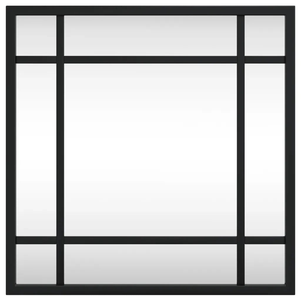 Specchio da Parete Nero 30x30 cm Quadrato in Ferrocod mxl 104240