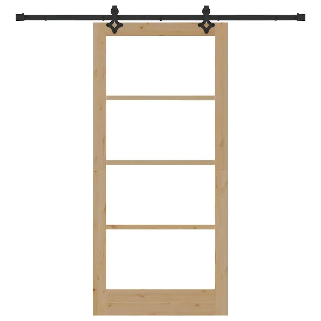 Porta scorrevole ORKDAL Naturale e Nero 93 x 202 cm 3332203