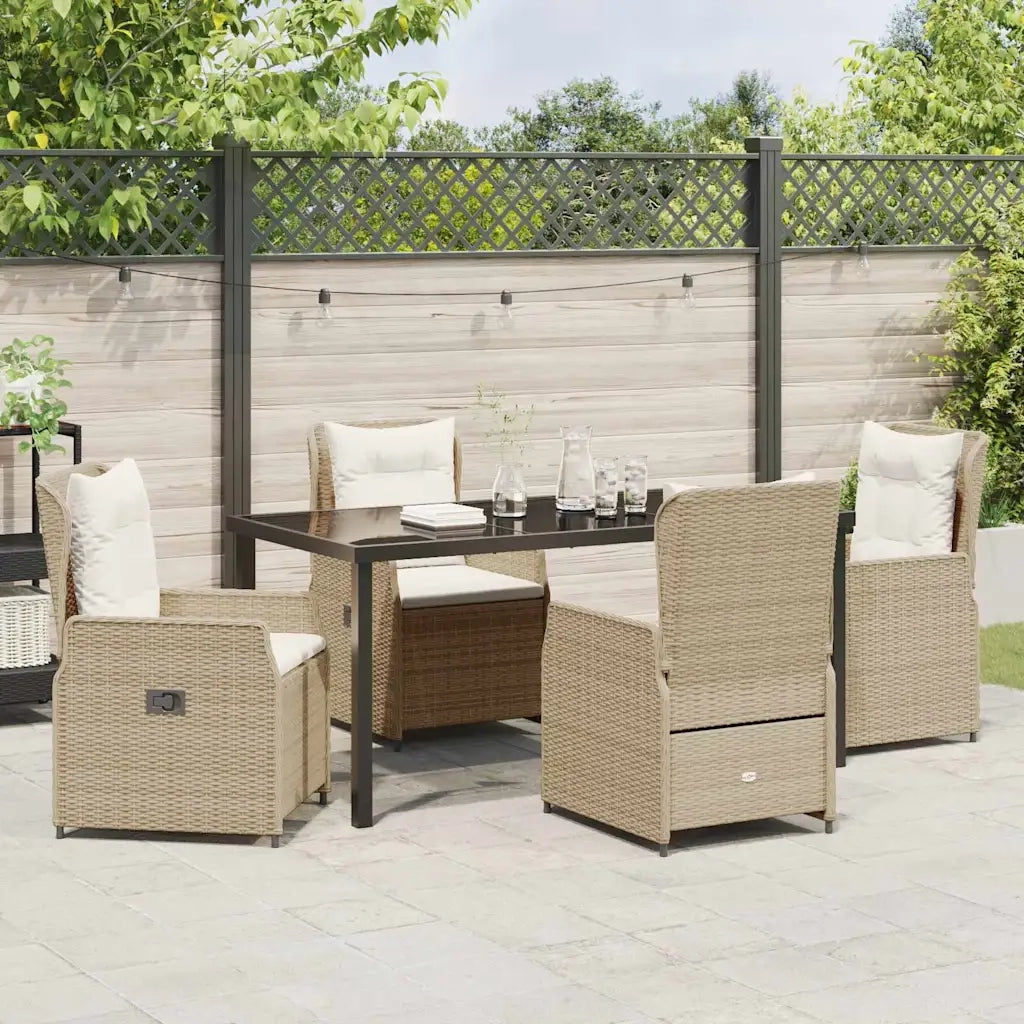 Set da Pranzo per Giardino 5 pcs Beige e Grigio Chiaro 3380970