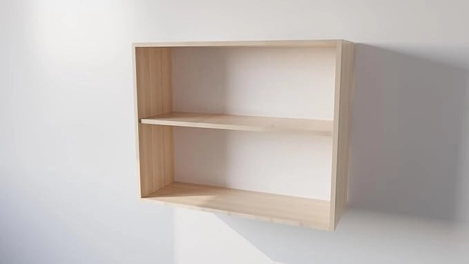 Pensile Cucina  in Legno Nobilitato Rovere, Mobile Alto con 2 Ante, Pensile Componibile Moderno Made in Italy (H80XL60XP32cm)