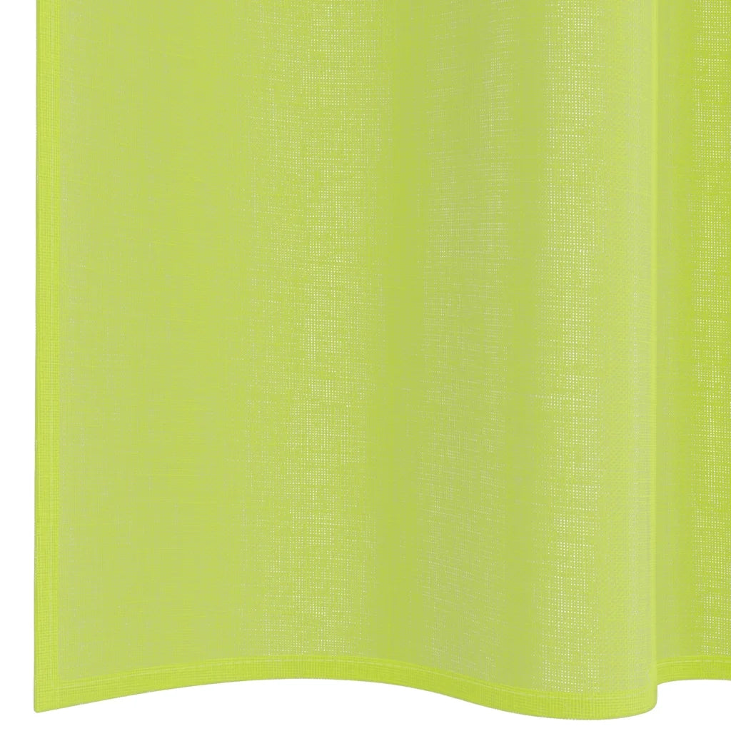 Tende in Voile con Tasche per Aste 2 pz Verde Mela 4102161