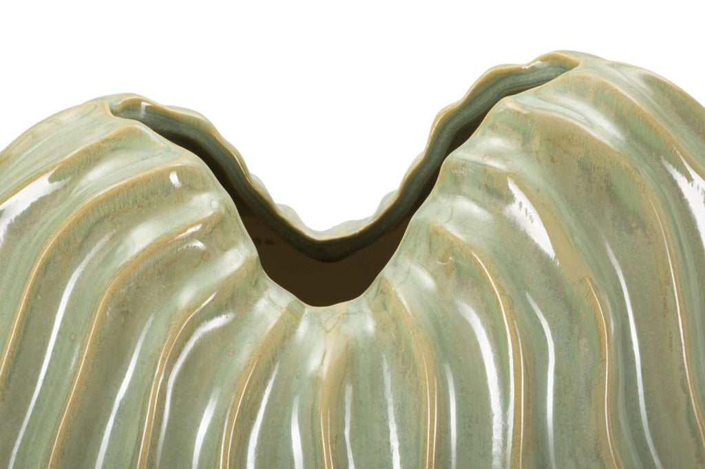 Vaso Venice 27x14x46,5 cm in Ceramica Verde