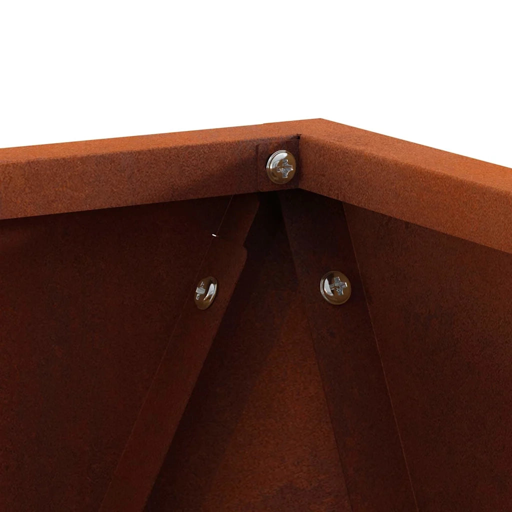 Fioriera 2 pz-Set di 2 Vaso-Contenitore per Piante Ruggine 40 x 40 x 40 cm