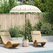 Parasol Balinese Crema 180-190 cm Cotone, legno massello