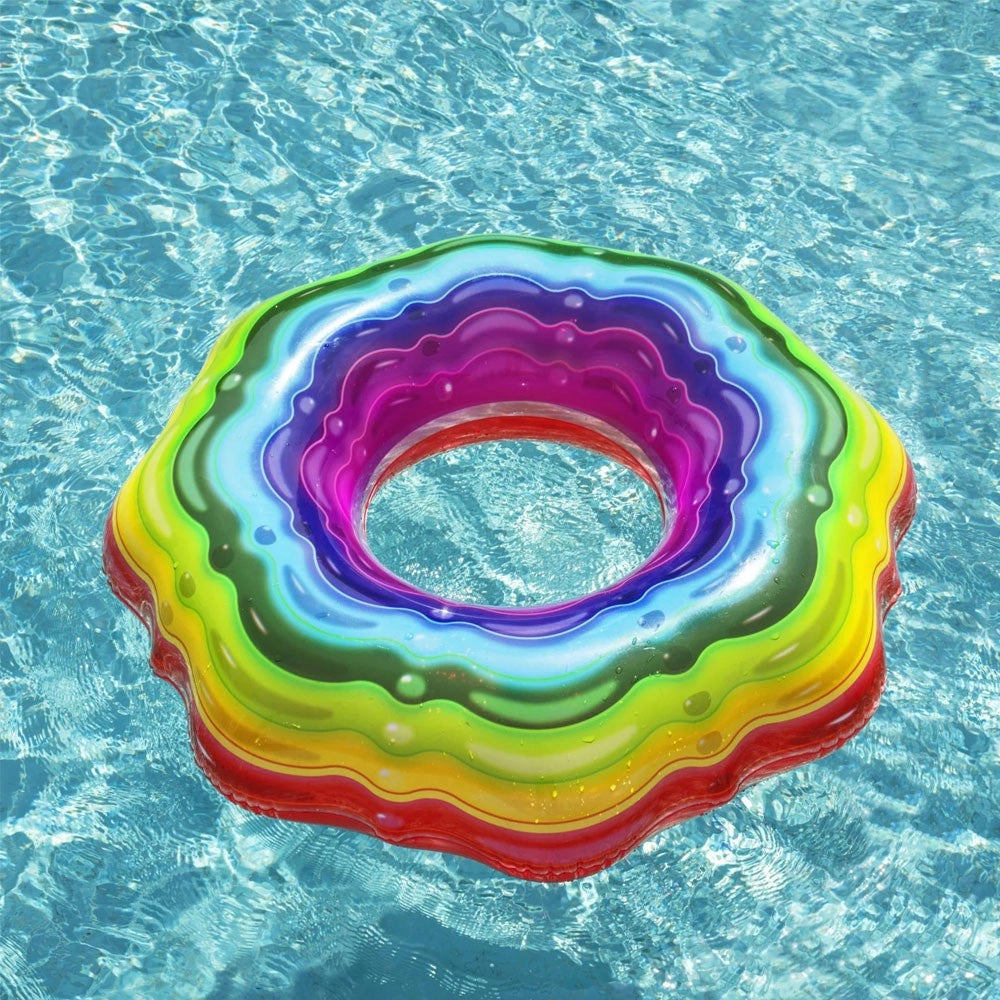 Trade Shop - Bestway Salvagente Ciambella Gonfiabile Rainbow Arcobaleno Piscina Nuoto Mare -