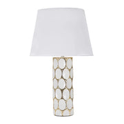 Lampada da Tavolo VKH109, Bianco, Ceramica, 34,5x34,5x56 cm
