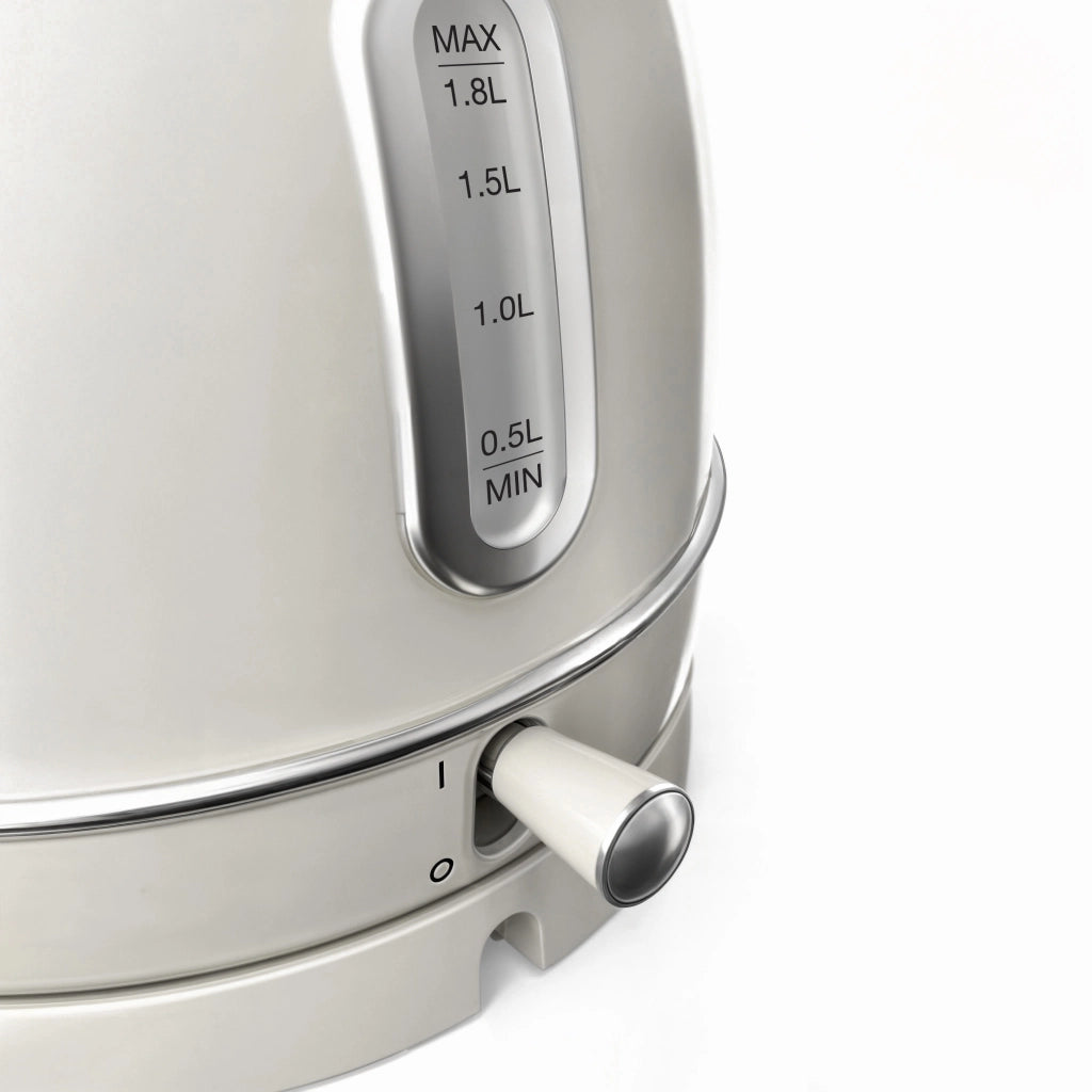 Bollitore vintage SWEISS KTL8 1,8L e base girevole a 360°C, 2200W, beige
