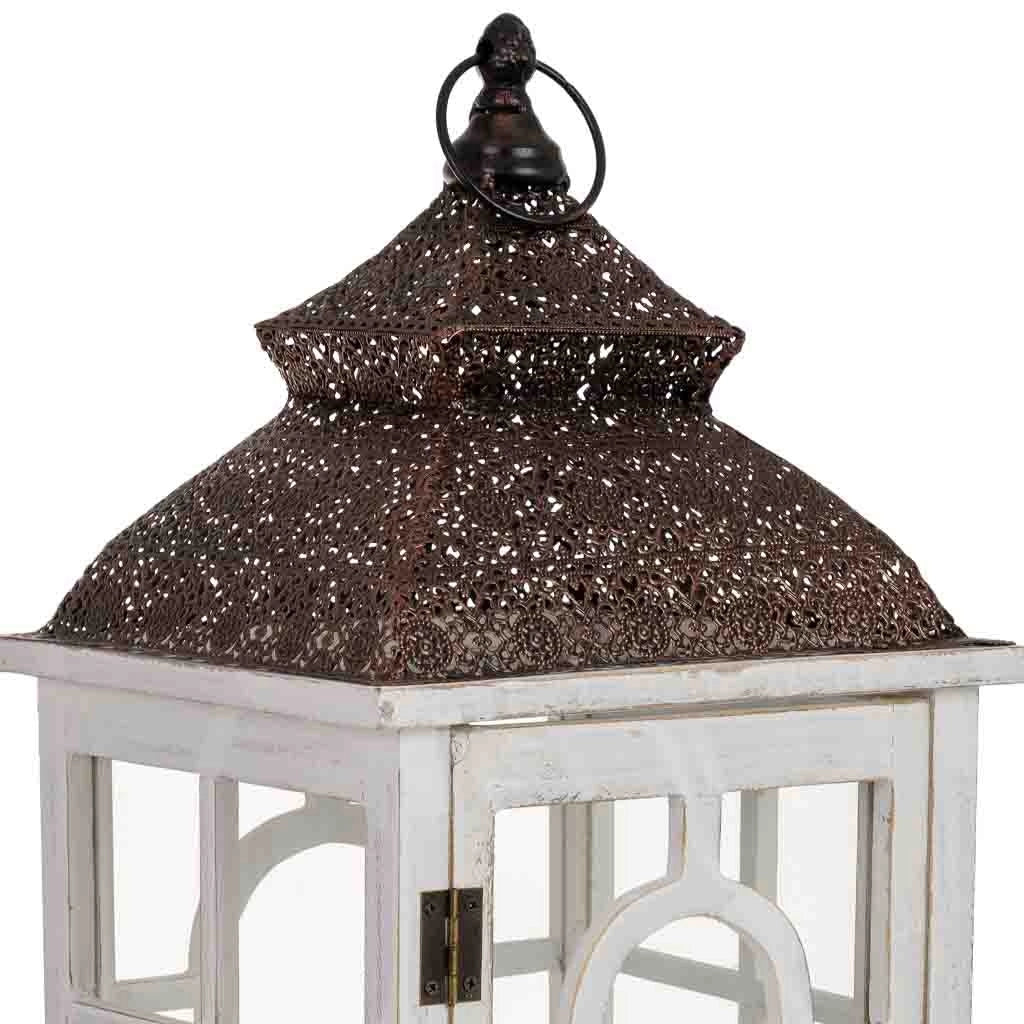 Lanterna in legno 24x24x70h cm