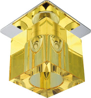 Faretto incasso quadrato SK-19 Candellux 1xG4 cristallo giallo