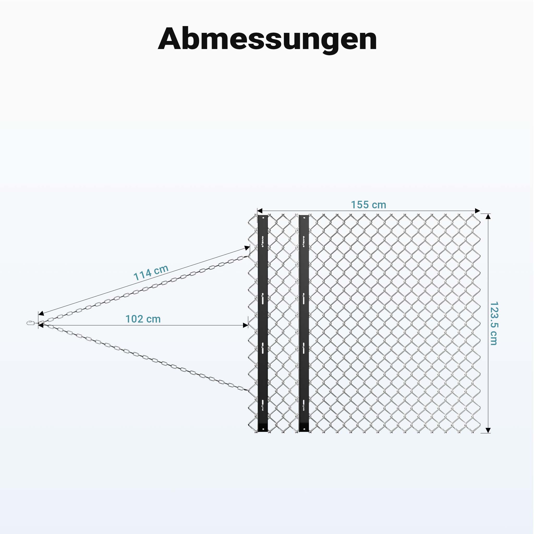 Rete livellatrice per quad trattorino 155x123,5x5,5 cm Erpice prato per livellare terreno