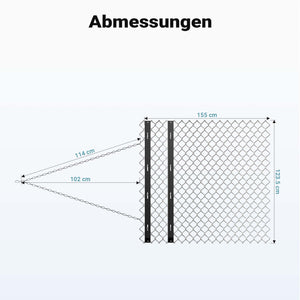 Rete livellatrice per quad trattorino 155x123,5x5,5 cm Erpice prato per livellare terreno