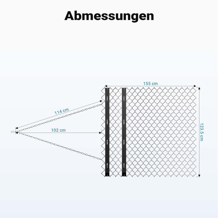 Rete livellatrice per quad trattorino 155x123,5x5,5 cm Erpice prato per livellare terreno