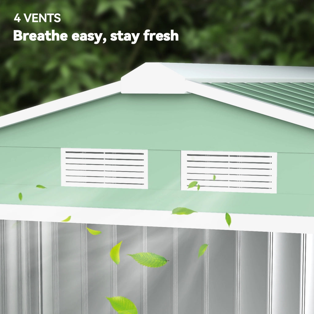 Casetta da Giardino ¨C zephmum ¨C Verde Chiaro Acciaio 2.5 m2