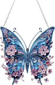 Set di diamanti da fare da soli con farfalla viola cristallo decorazione hobby.