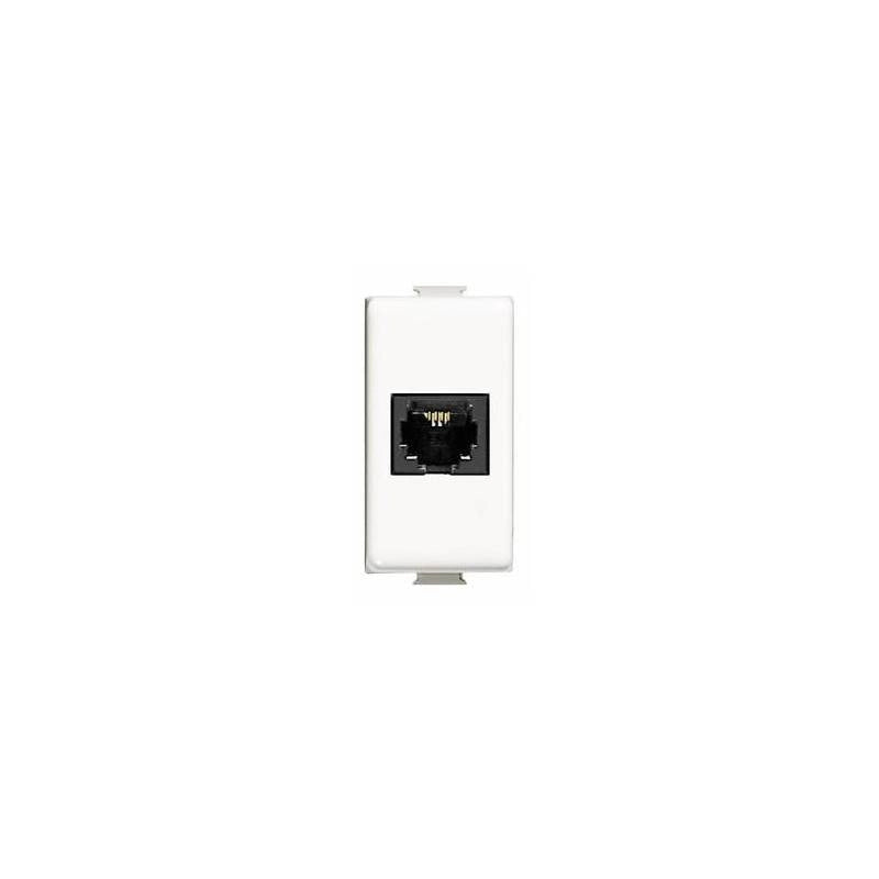 PRESA TELEFONICA RJ11 'EASY' Plug 6/4 - Bianco - EC ELETTROCANALI