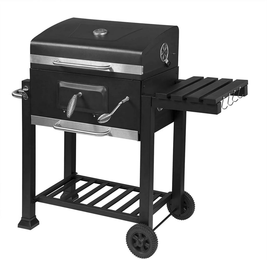 Barbecue a carbonella con coperchio per feste nero 19_0000938