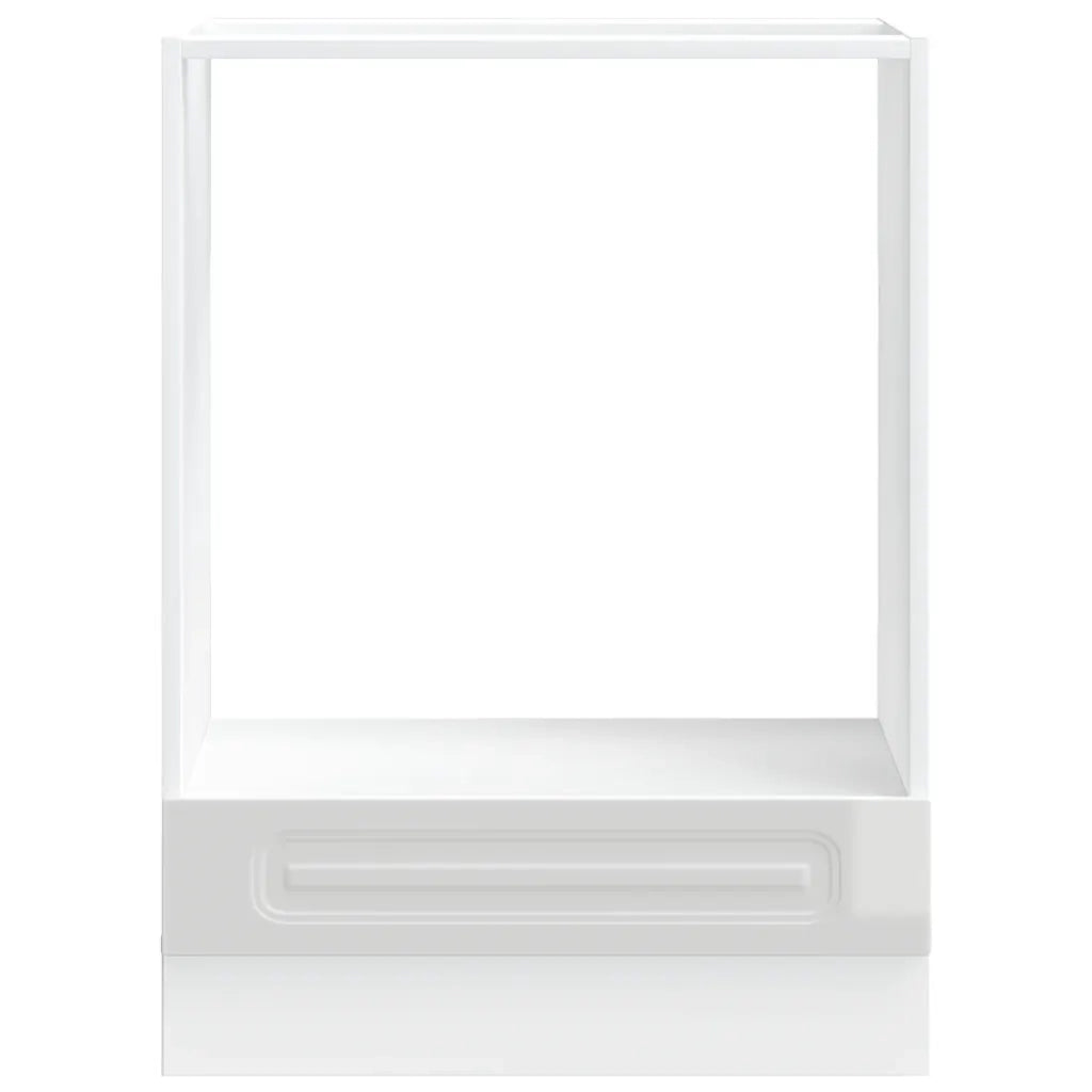 vidaXL Armadio per Forno Kalmar Bianco Lucido in Legno Multistrato